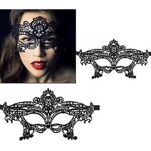 Black Lace Eye Mask Party Masquerade Mask Costume Party For Women (2 Masks Only)